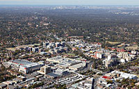 Aerial view of Hornsby CBD