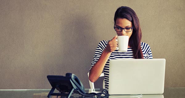 woman at desk