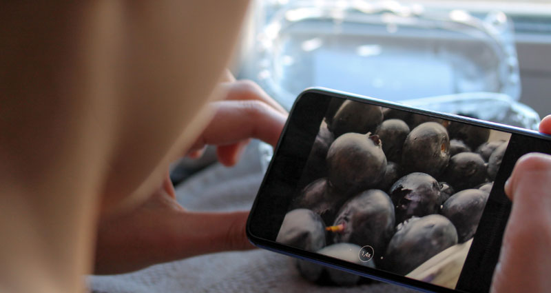 taking photo with a mobile phone