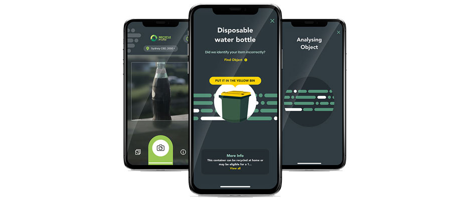 Recycle Mate app display on phone