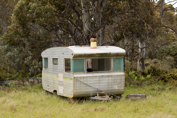 abandoned caravan