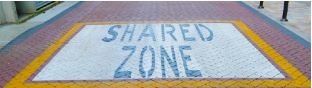 Shared Zone sign