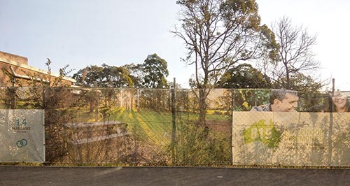 signs on fence