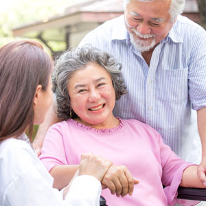 Older Asian couple