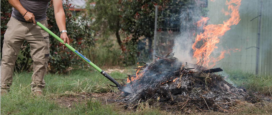 burning off in the backyard