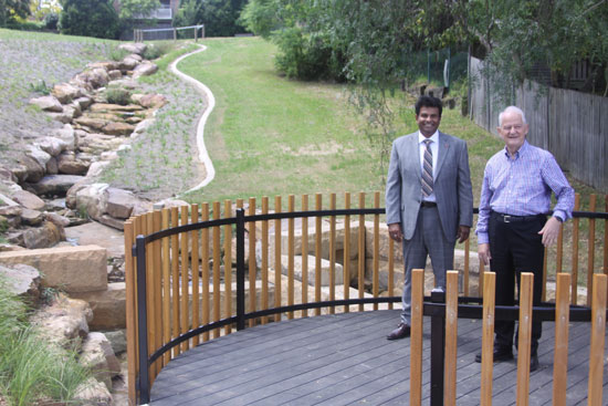 *Mayor Philip Ruddock was today joined by Councillor Sreeni Pillamarri at Nirimba Avenue Reserve