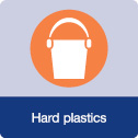 Icon for hard plastics at the Community Recycling Centre