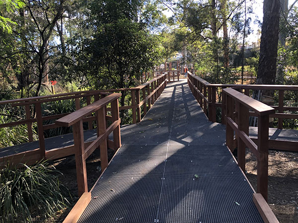 park playspace with pathways