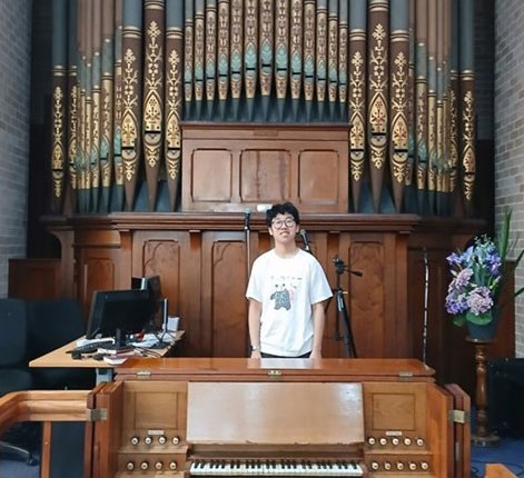 boy in church