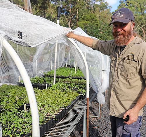 Ross at the nursery