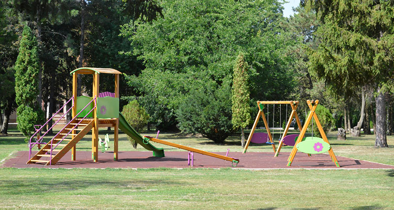 Children's playground in the city park
