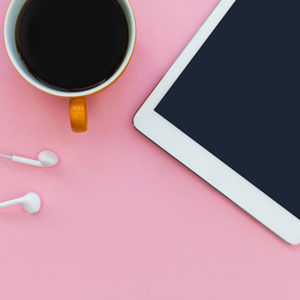 ipad and earphones