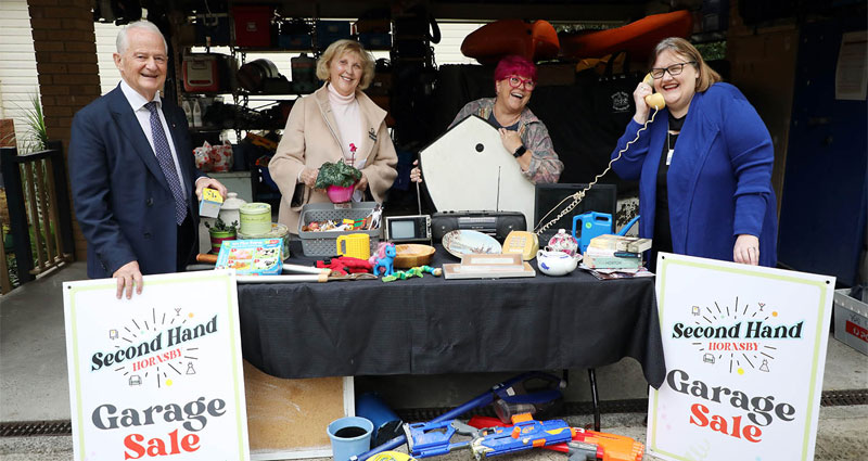 Mayor and Councillors of Hornsby Shire Council at garage sale