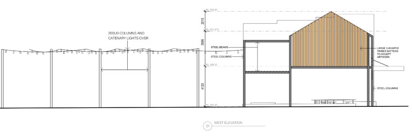 Architectural drawing of ghost structure