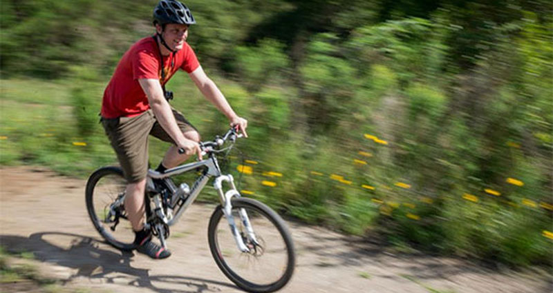 cycling in the bush