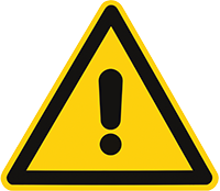yellow warning triangle sign