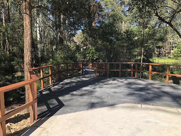 park playspace with pathways