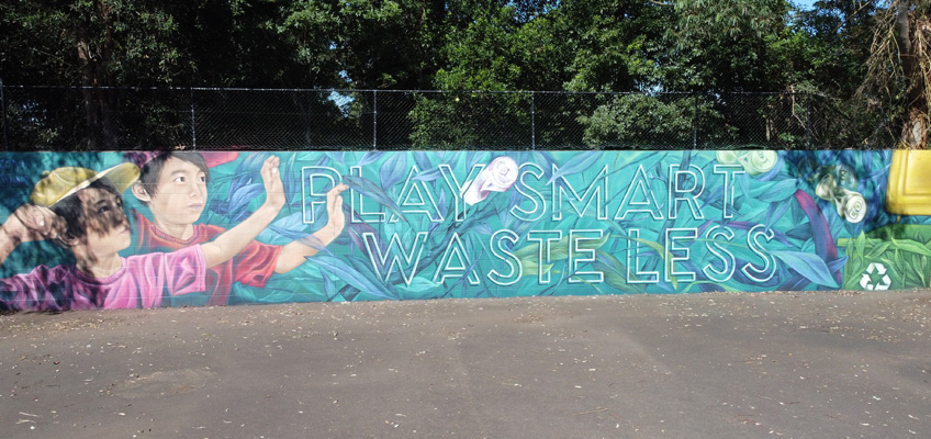 Play smart waste less mural