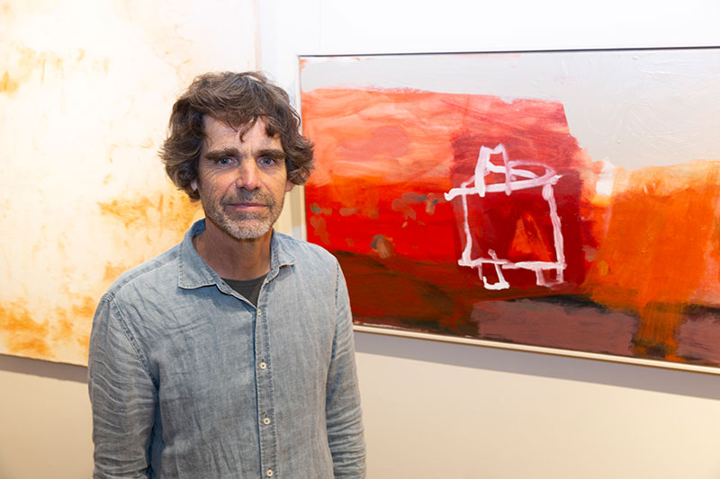 David Collins with his winning work Barrier Ranges