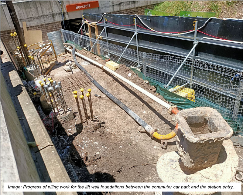 Piling work lift well foundations - Beecroft