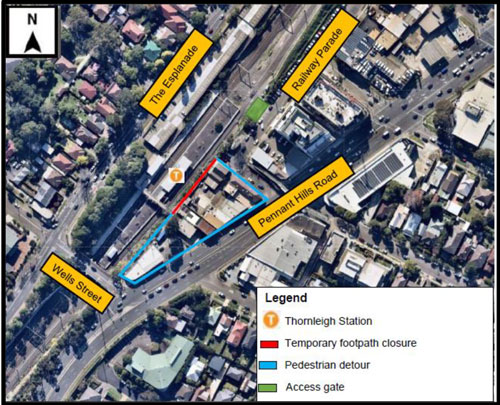 Thornleigh footpath closure map 2 - July