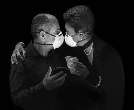 <p>Category winner - Adult</p> <p>Nilmini De Silva</p> <p>Covid hugs</p> <p>'Covid hugs', is a self portrait with my partner Steven, taken during lockdown to highlight how isolating it is when we lose the ability to see and physically touch the people we love. We were grateful to have each other at a time when many people were experiencing feelings of loneliness. We are lit by our iPhones, signifying how important technology was. We were reliant on the internet to stay informed, to remain connected to our work colleagues and also to be supported and support close friends and family around the world.</p>