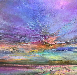 purple coloured painting