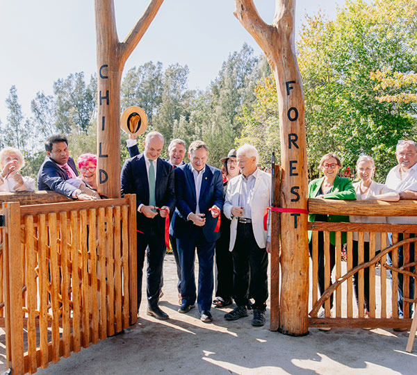 cutting the ribbon