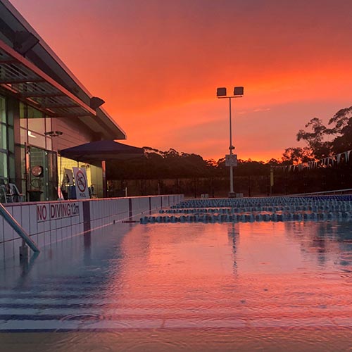 hornsby pool sunset