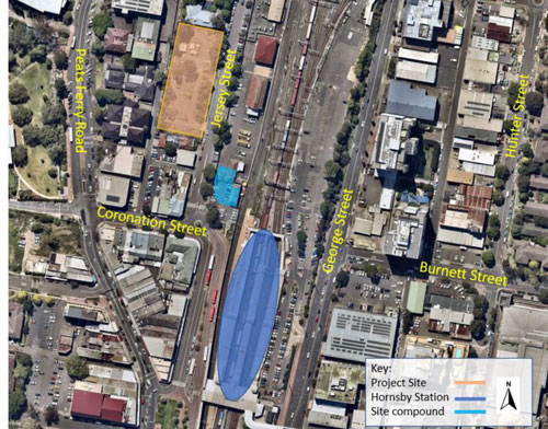 Hornsby Commuter Car Park - Aerial view