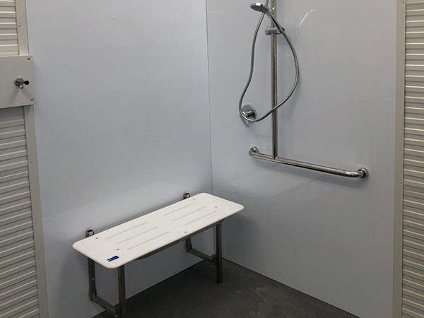 internal shower and seat
