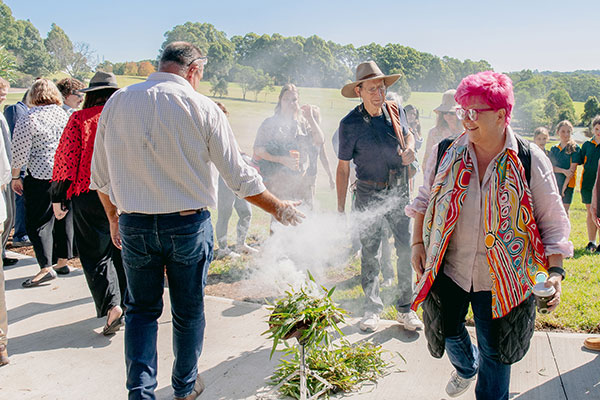 group at smoking ceremony