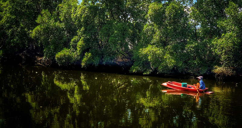 Boat on river