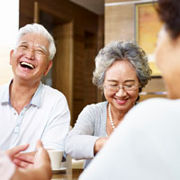 seniors laughing