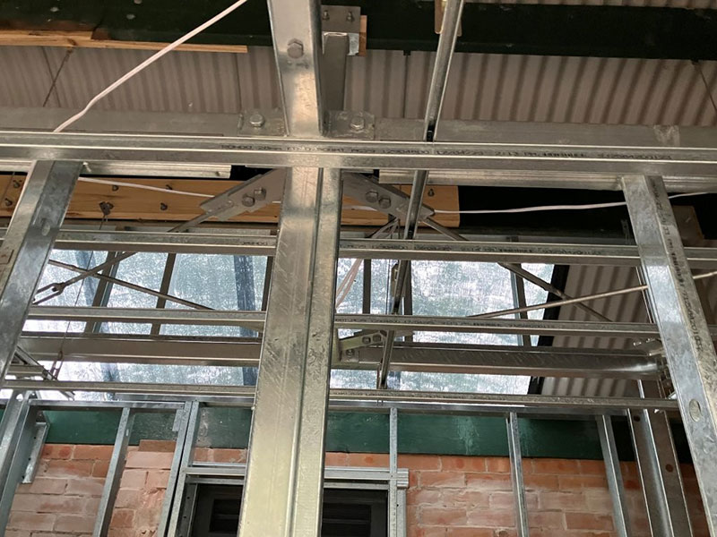 steel frame close up
