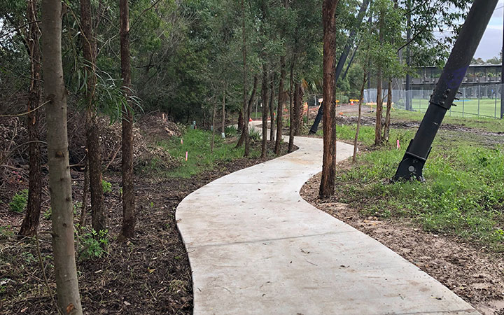 path and play area
