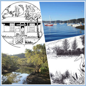 image collage of brooklyn and drawings