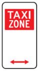 Taxi Zone sign