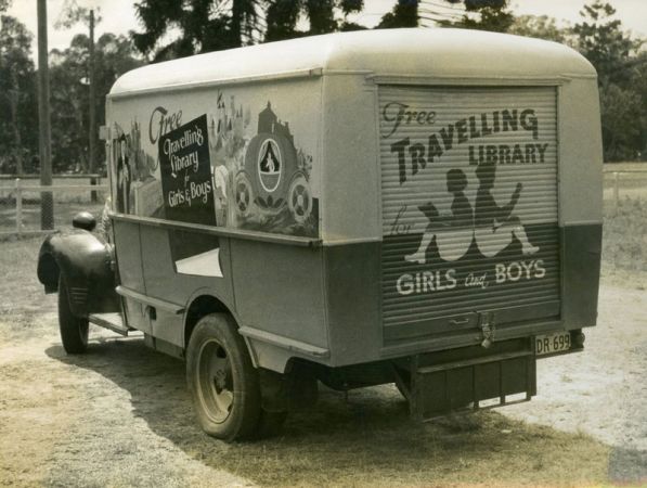 ’Charles’ the travelling library van in 1952