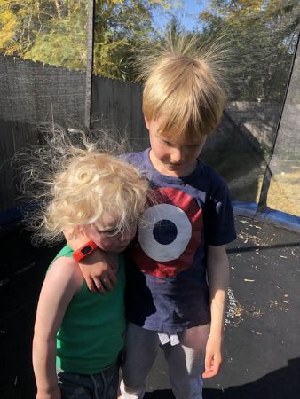 <p>Category winner - Junior</p> <p>Jacob Cocks</p> <p>Trampoline hair</p> <p>I missed my friends during covid but I was lucky I have brothers and a trampoline. And more hair, makes static hair so much better!</p>