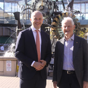 Member for Hornsby Matt Kean and Hornsby Shire Mayor Philip Ruddock