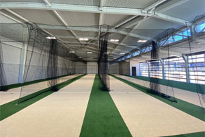Indoor cricket centre internal view