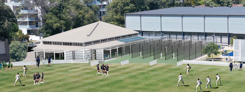 Waitara Oval indoor cricket centre montage