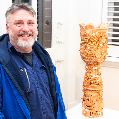 Glenn Barley with his winning artwork