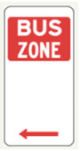 Bus Zone sign