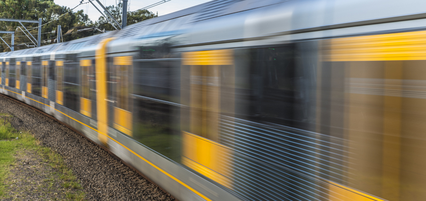 moving train