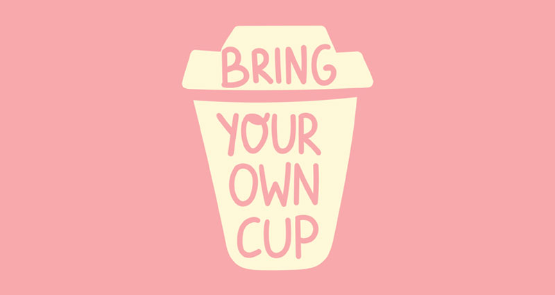 Reuseable coffee cup